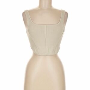 Babaton Ivory Corset Crop Top (Medium)